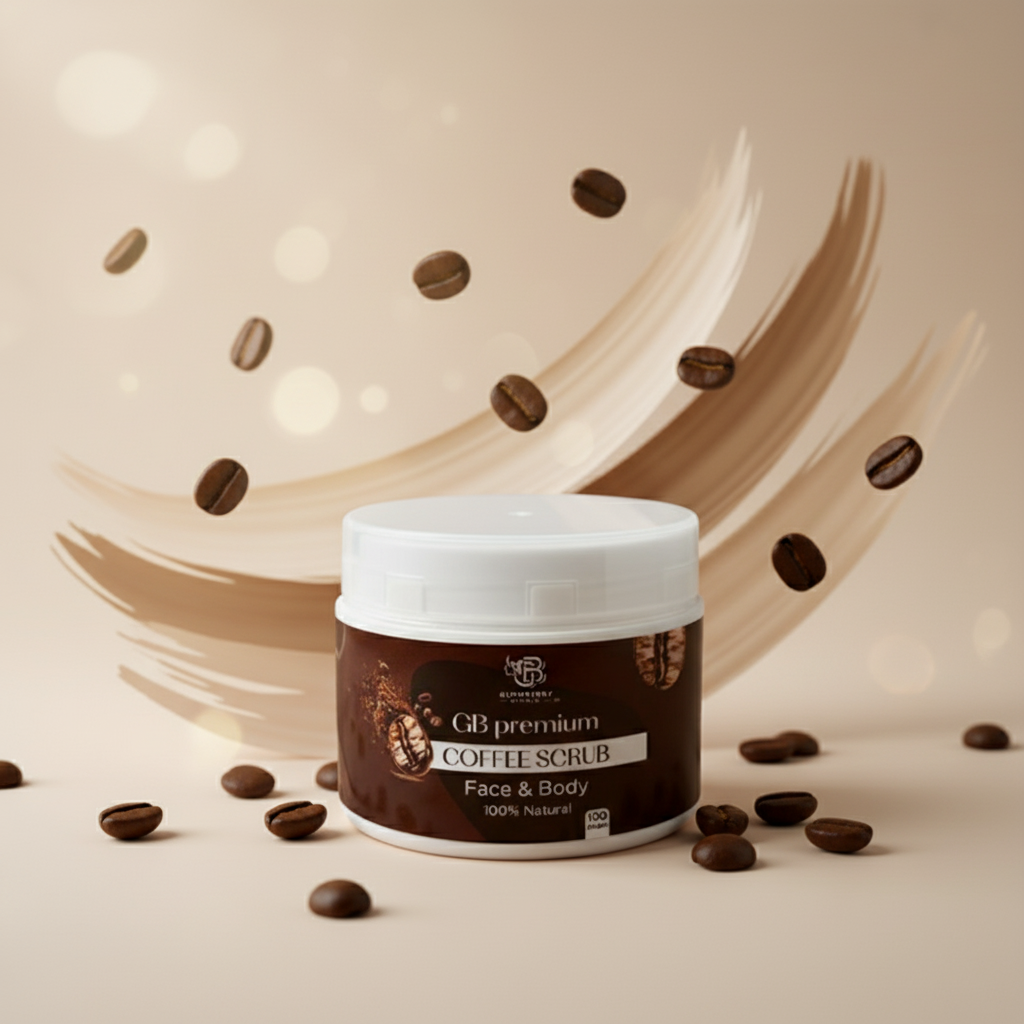 GB Premium Coffee Scrub – Face & Body | 100% Natural Exfoliating Formula
