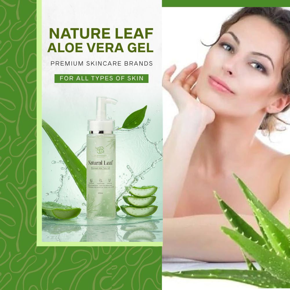 Nature Leaf Aloe Vera Gel – 200ml | Pure & Soothing Skin and Hair Gel